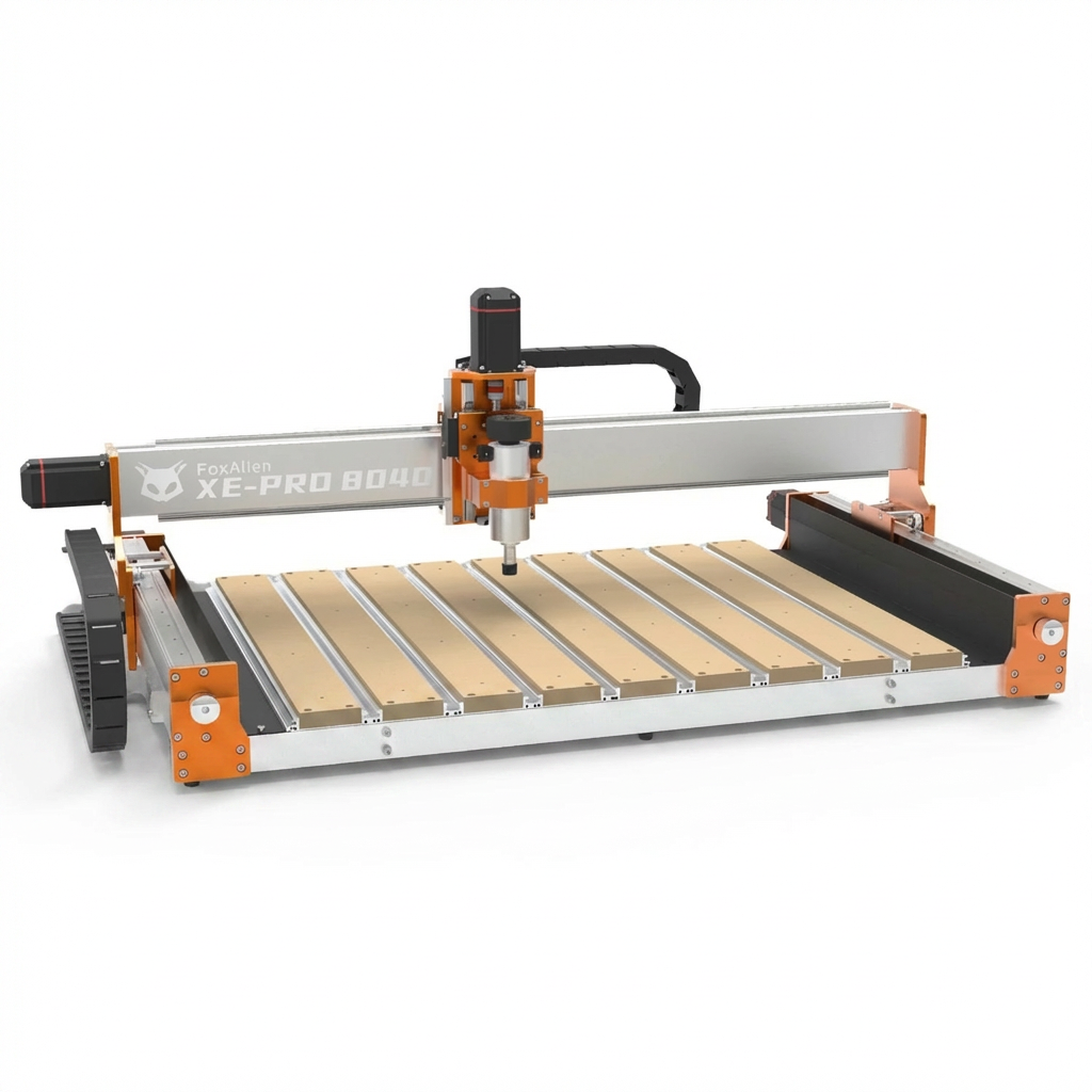 CNC Router Machine XE-PRO with 8040 Extension Bundle Kit — Studio Shot